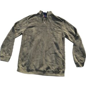 Chaps Men's Green Zip-Up Sweater